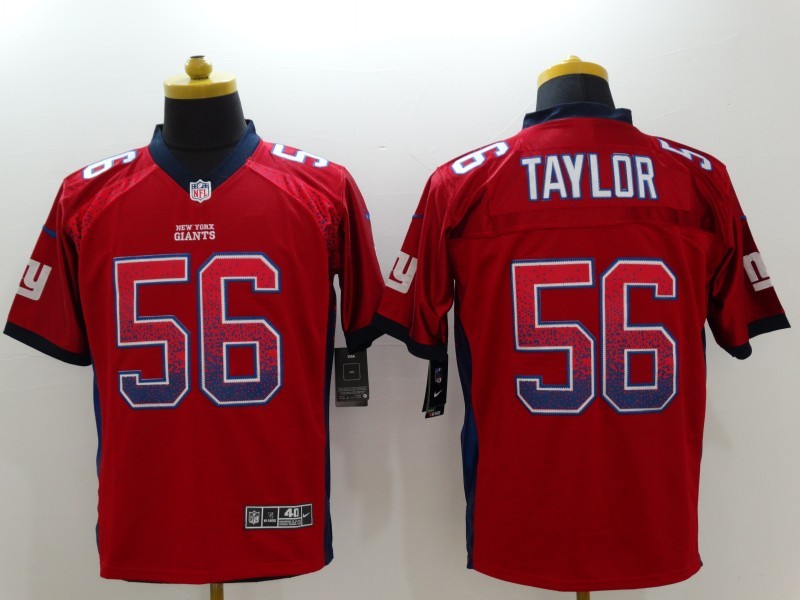 Men's New York Giants Lawrence Taylor #56 Red Jersey